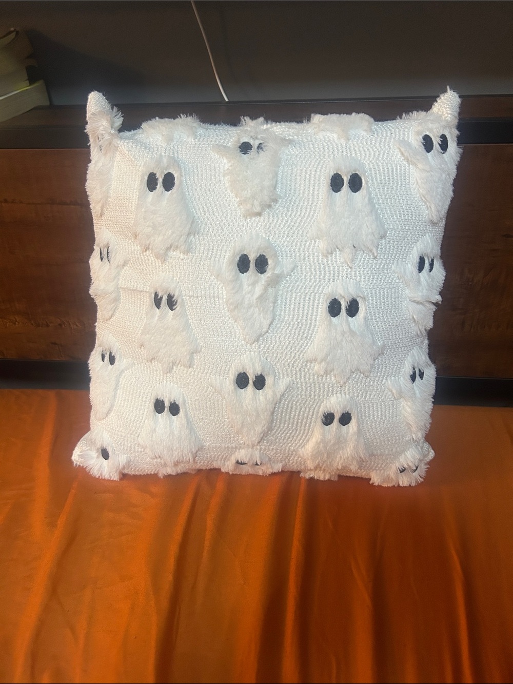 BNIB Ghost Accent Pillow Cover, set of 2, 16 x 16, White - Picture 3 of 6
